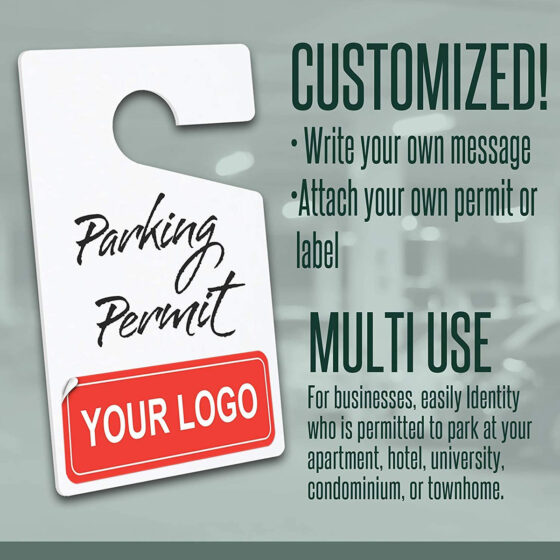 Parking Permit Hang Tags (White/Blank) 3x5 MESS BRANDS